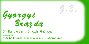 gyorgyi brazda business card
